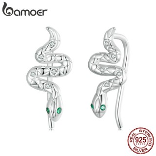Brincos Bamoer 925 Sterling Sliver De Cobra Desenho De Jóias Para Mulheres