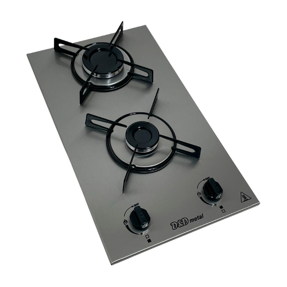 Fogão Cooktop Gás 2 bocas inox acendimento automático em Oferta na Shopee