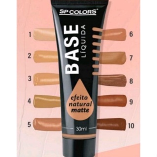Base Líquida SP Colors - Efeito Natural - Cobertura Perfeita - Todas as Cores em Oferta na Shopee
