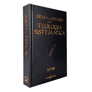Bíblia de Estudo com Teologia Sistemática | NVI | Capa Dura Preta