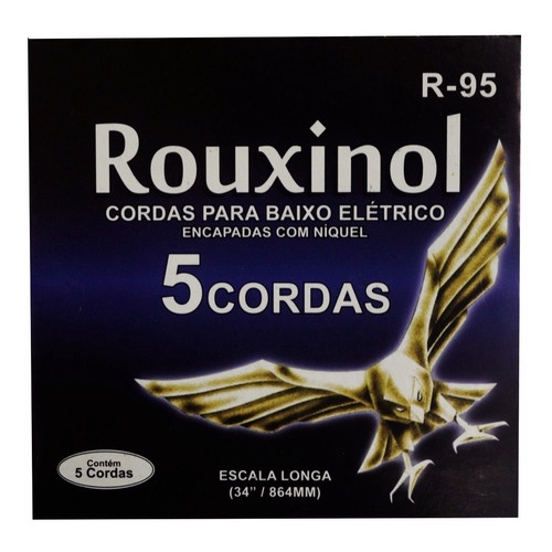 Encordoamento Contra Baixo 5 Cordas Níquel 0.43 Rouxinol R95