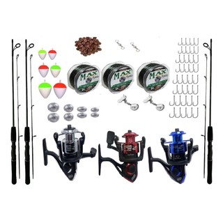 Kit Pesca Completo Molinete 3 Rolamento Vara 1,20M em Oferta na Shopee