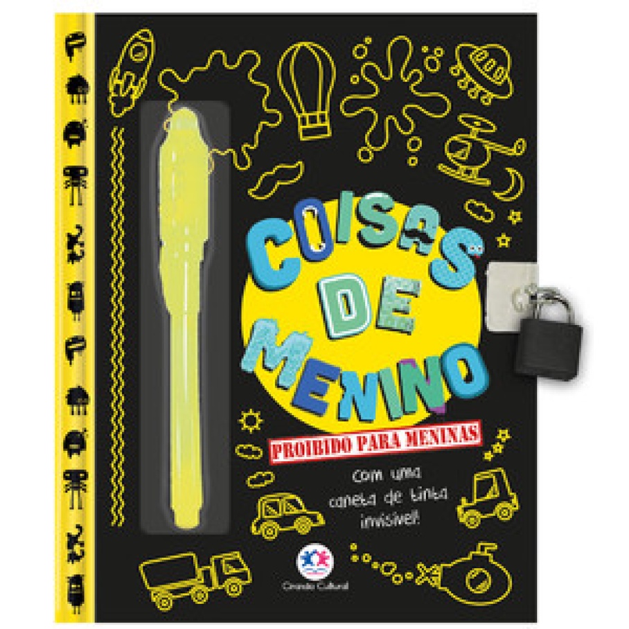 COISAS DE MENINO   PROIBIDO PARA MENINAS COM UMA CANETA DE TINTA INVISÍVEL em Oferta na Shopee