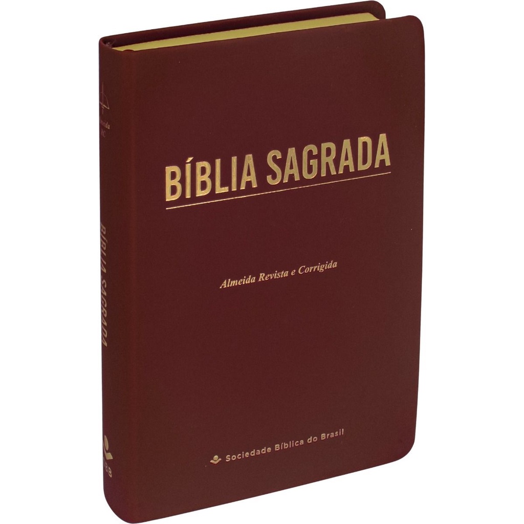 Bíblia Sagrada ARC | Letra Gigante | Linha Ouro | Sintético Flexível | Vinho