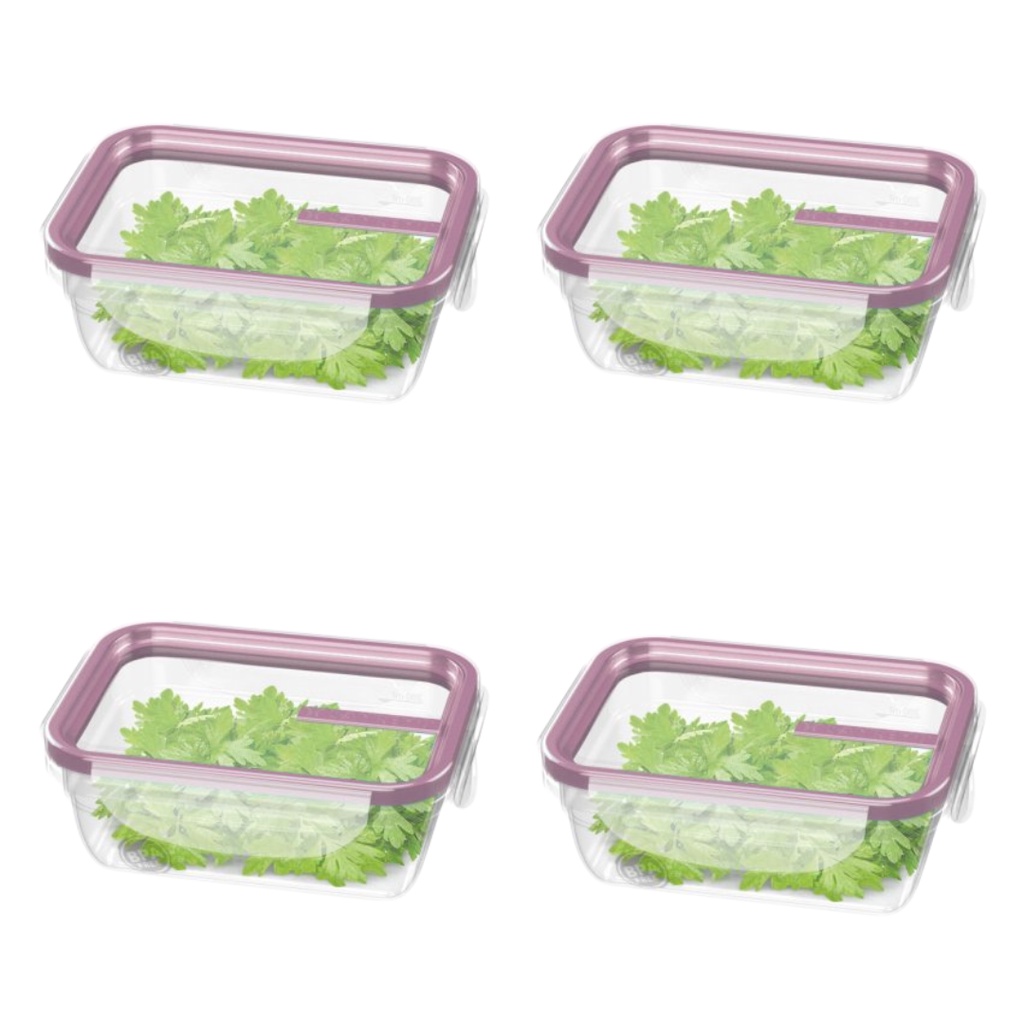 Kit 4 Vasilhas Potes Plástico Empilhaveis Com Travas Hermético Organizador Cozinha 330ml – Sanremo Roxo em Oferta na Shopee