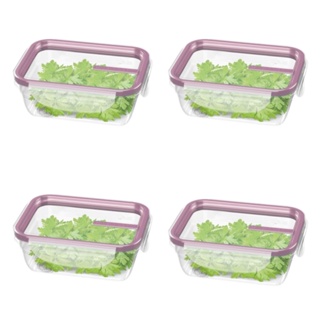 Kit 4 Vasilhas Potes Plástico Empilhaveis Com Travas Hermético Organizador Cozinha 330ml – Sanremo Roxo em Oferta na Shopee