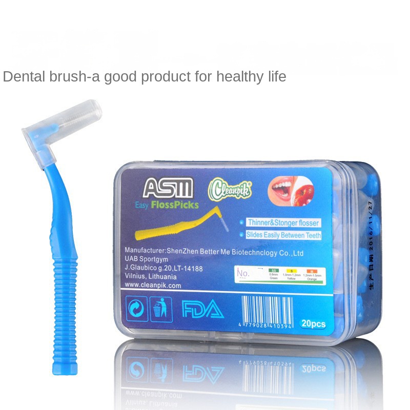 20Pcs Escovas Interdentais , Palhetas De Fio Dental Em L Para Brace , De Goma Slim Go Among Teeth em Oferta na Shopee