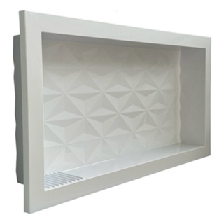 Nicho Para Banheiro Porta Shampoo Embutir 30x60 Fundo 3d Lançamento - Domus em Oferta na Shopee