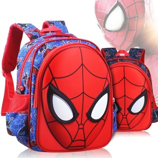 ♛ Desenho Animado Spiderman 3D Schoolbag Kindergarten Boy 3-6 Anos De Idade Alunos Do Ensino Fundamental De 1-5 À Prova D'água Peso Leve E Resistente Ao Desgaste em Oferta na Shopee