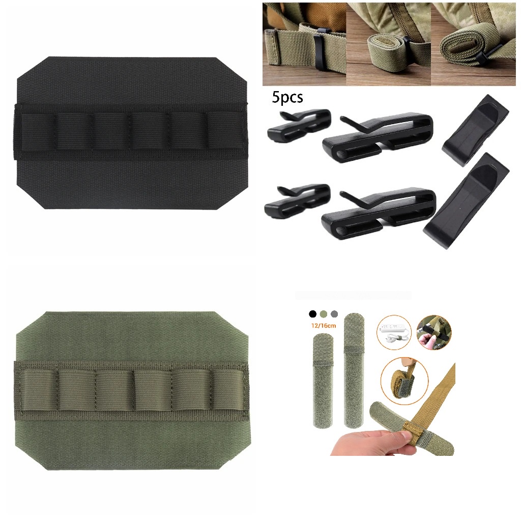 LUC Prático Molle Elastic Loop Panel Hook and Organizer Inserir Mosquetão Acessório Para Mochila Esportiva Exterior Acessórios EDC