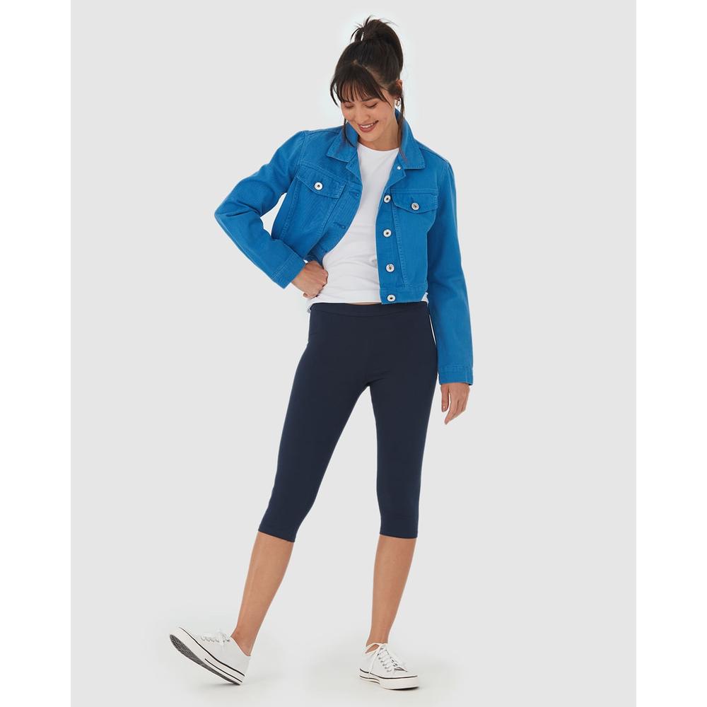 Calça Corsário Básica Feminina Cós Elástico Em Algodão - Women Clothes
