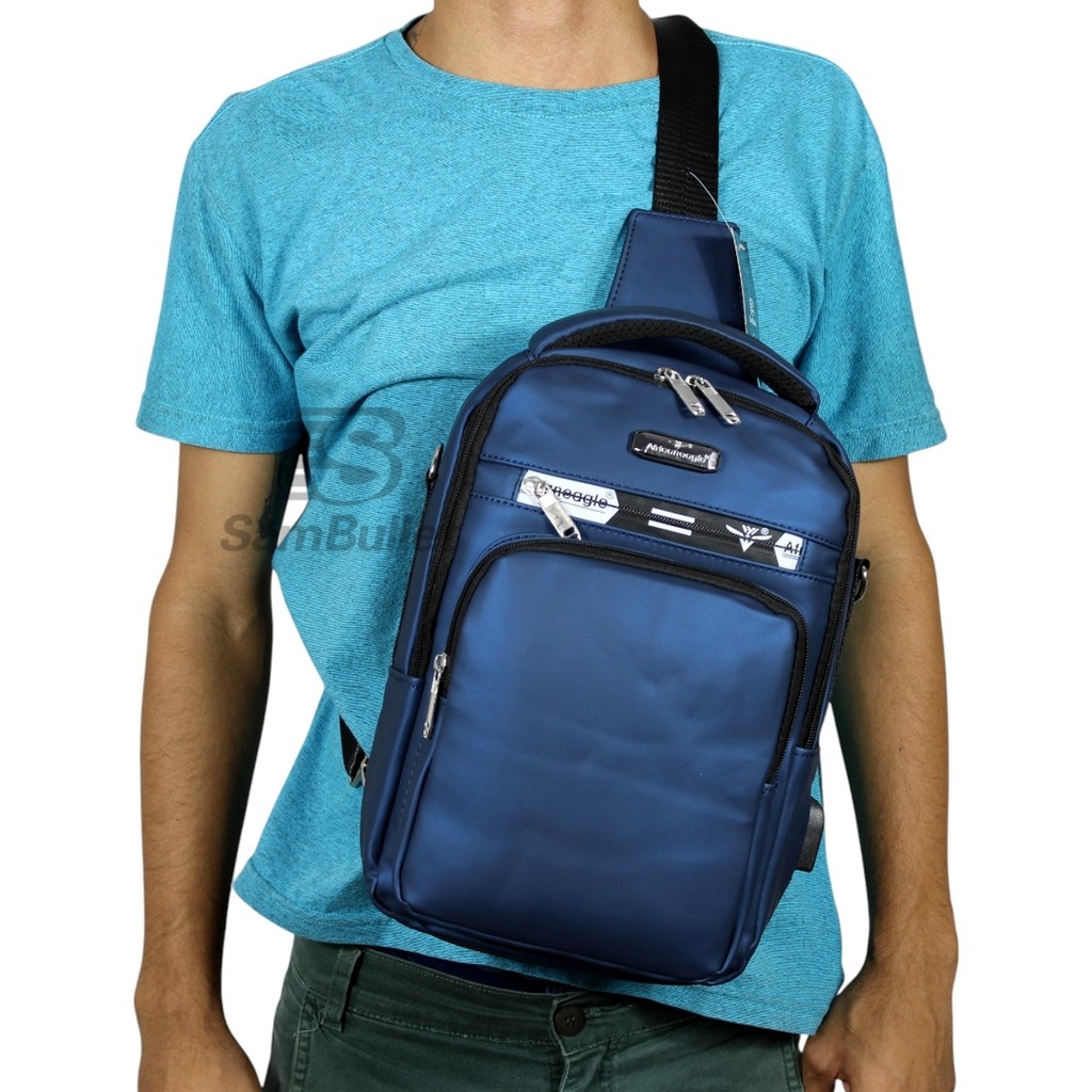Mochila Masculina Grande Impermeável Bolsa de Ombro Shoulder Bag Reforçada Pochete Transversal À Prova D'água 2025
