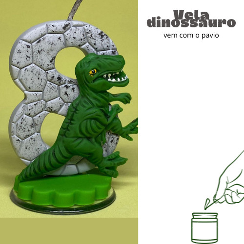 Vela Decorativa Dinossauro Para festas e decorações em Oferta na Shopee