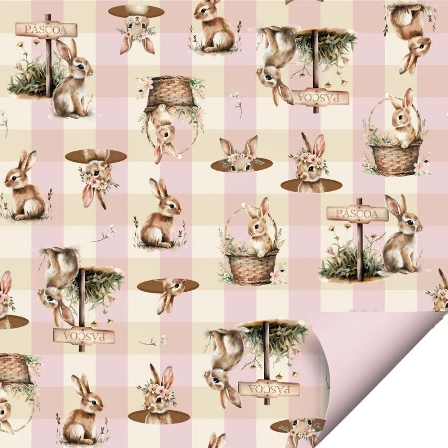 Folha para Ovos de Páscoa Doce Páscoa Rosa 69x89cm - 5 unidades - Cromus - Rizzo em Oferta na Shopee