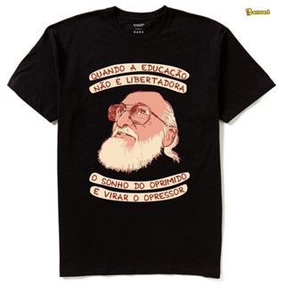 Camiseta Paulo Freire Educação Oprimido Opressor Tumblr em Oferta na Shopee