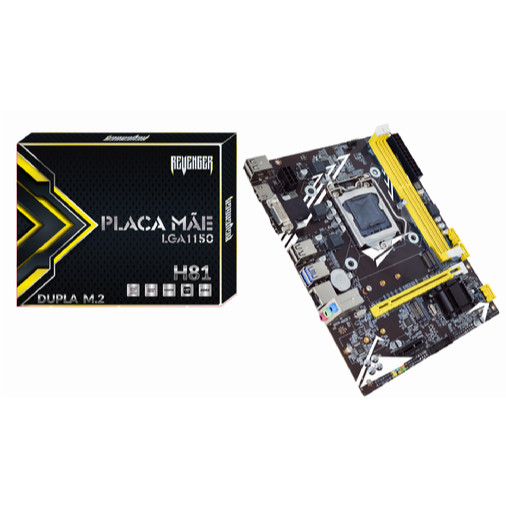 Placa Mãe H81 PRO LGA1150 4° 5° Geração DDR3 M.2 NVMe