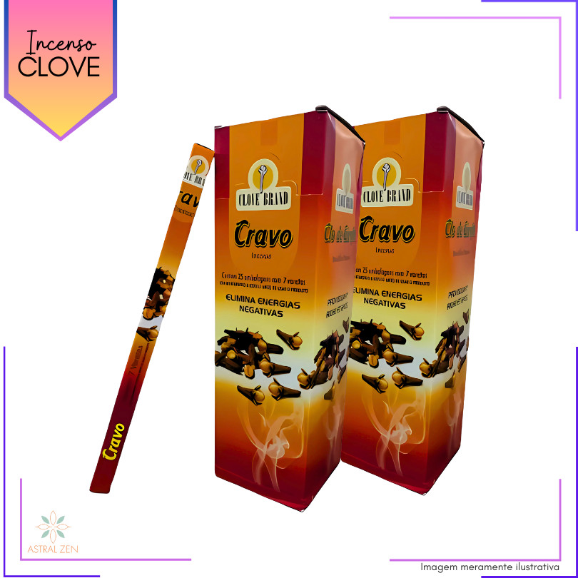 Incenso Clove Brand Cravo - Kit com 8 Iguais ou Variados