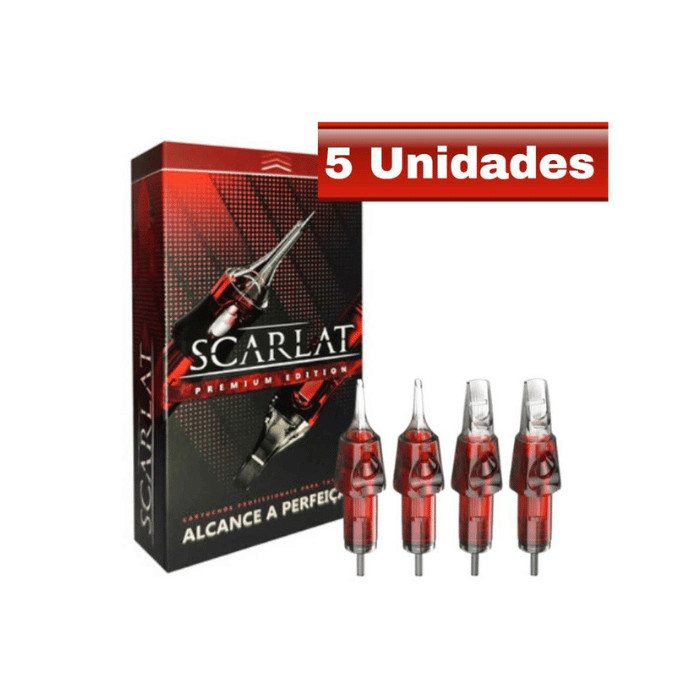 Cartucho Scarlat Premium para Tatuagem Tattoo - 5 Unidades