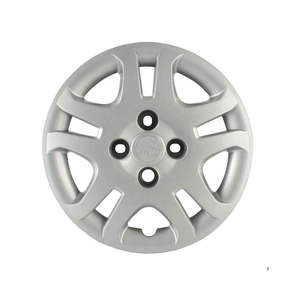 Calota Aro 14" cor Prata Mod Fiesta Hatch/Sedan 11/13 (Jogo c/ 4 Calotas) Grid - 026CB-PTA-E em Oferta na Shopee