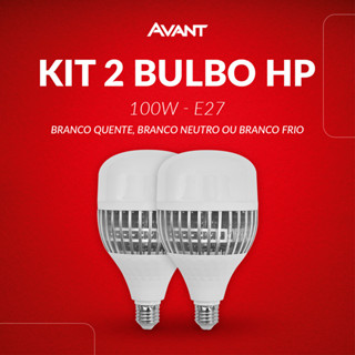 Kit 2 Lampadas Led Bulbo Hp 100w 3000k, 4000k ou 6500k E27 110v/220v Bivolt Cod: 789811372-123 Avant em Oferta na Shopee