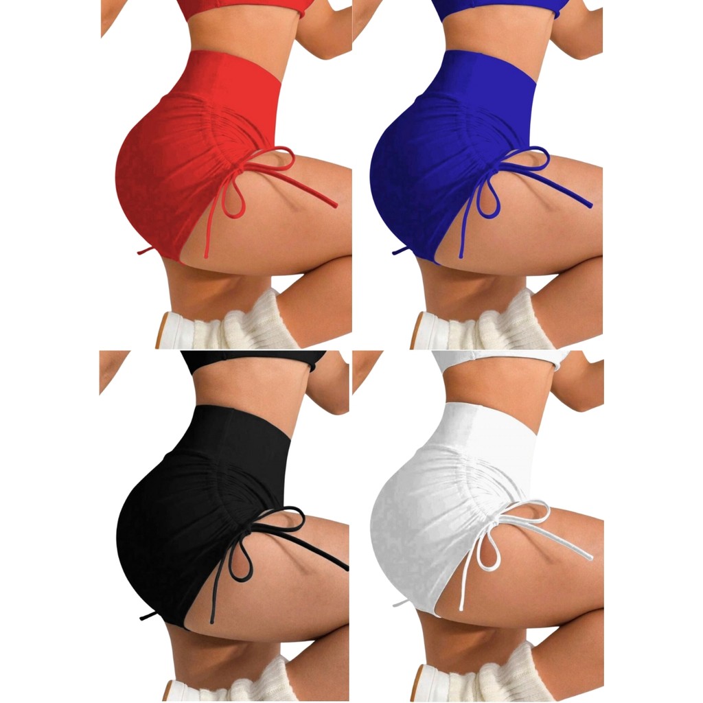 Kit 4 Shorts Empina Bumbum Zero Transparencia CÓS ALTO Legging Empina Bumbum Fitness Academia Crossfit