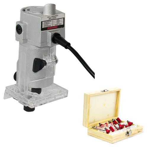 Tupia Laminadora 440w - 60hz - 220v + Jogo de Fresas para Tupia 12 Peças em Oferta na Shopee