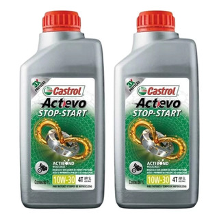 KIT 2 OLEO CASTROL ACTEVO STOP-START 10W30 4T em Oferta na Shopee