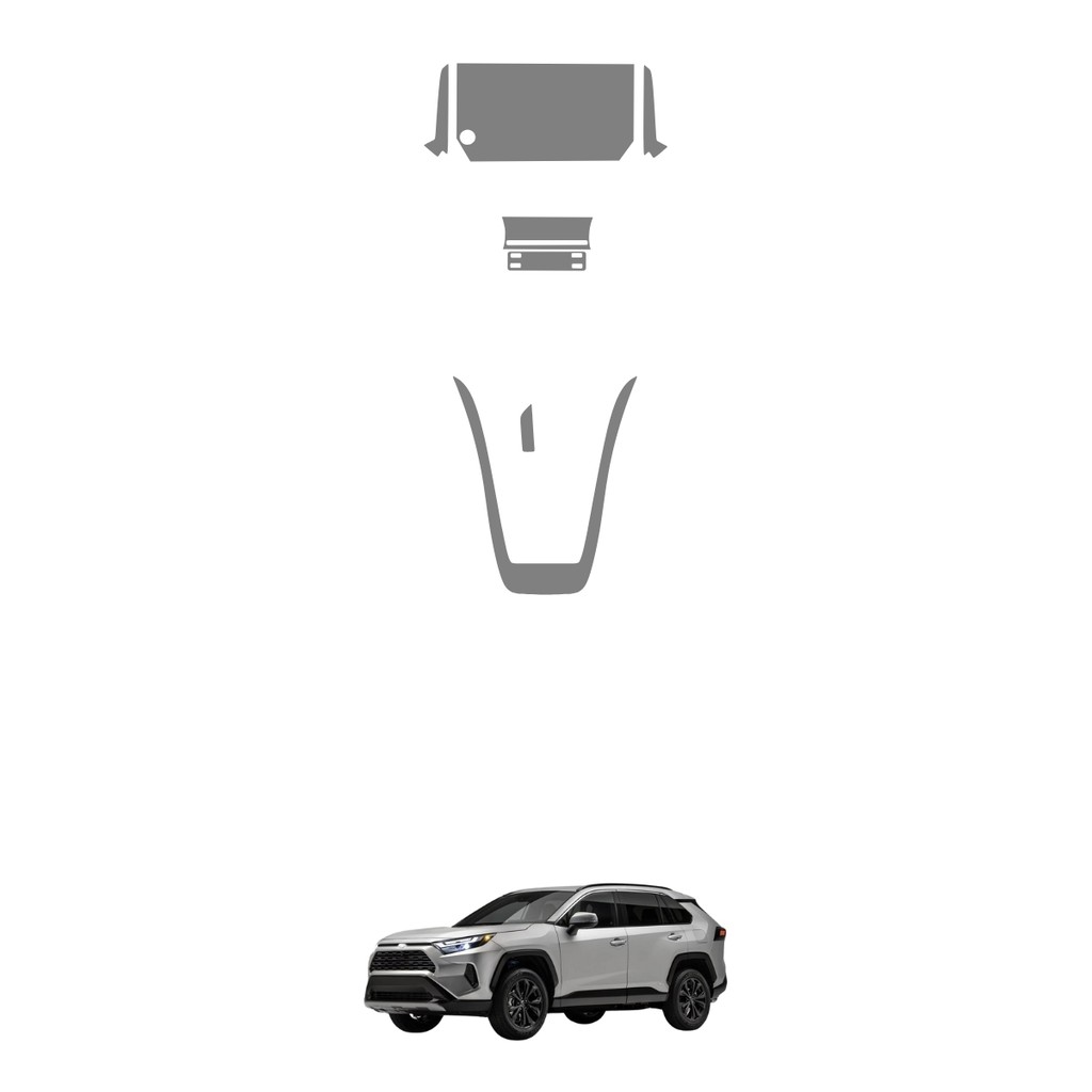 Película PPF Proteção Kit Console Central Console do Ar Multimídia Toyota RAV4 2023 2024 2025 TPU Anti Risco