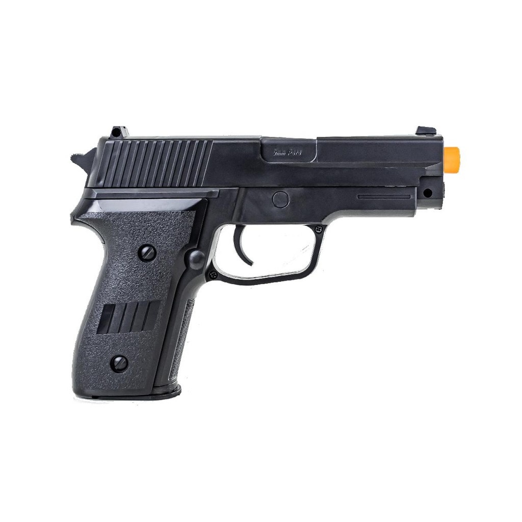 Detalhes do Pistola de Airsoft Spring P226 6mm – Vigor + Esferas BBs 0,12g + 10 Alvos