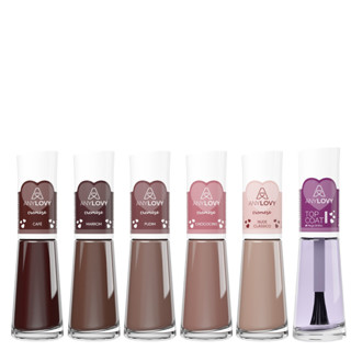 Kit 6 Esmaltes Clássicos Cappuccino Cremoso Anylovy – Elegância e Sofisticação em Oferta na Shopee