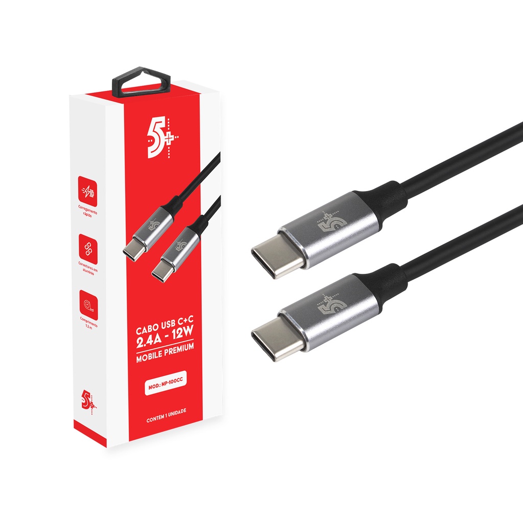 Cabo Usb Tipo C Nas Duas Pontas - Original 5+ Alta Qualidade