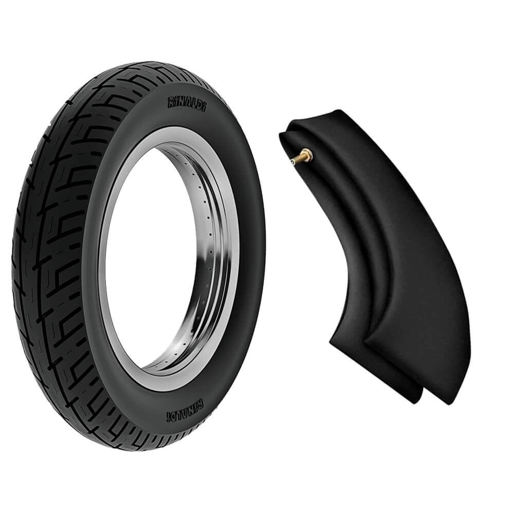 Pneu Moto Rinaldi 3.00-10 42j Bs32 Scooter e Camara Ar Rh10
