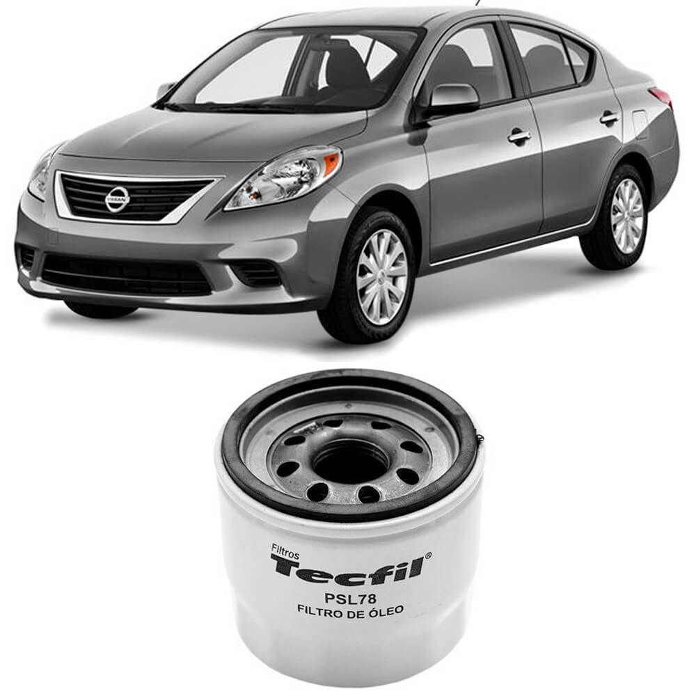 Filtro Óleo Nissan Versa 1.0 1.6 2012 A 2018 Tecfil em Oferta na Shopee