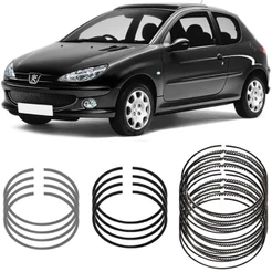 Jogo Anel Segmento STD Peugeot 206 1.4 2004 a 2010 Metal Leve