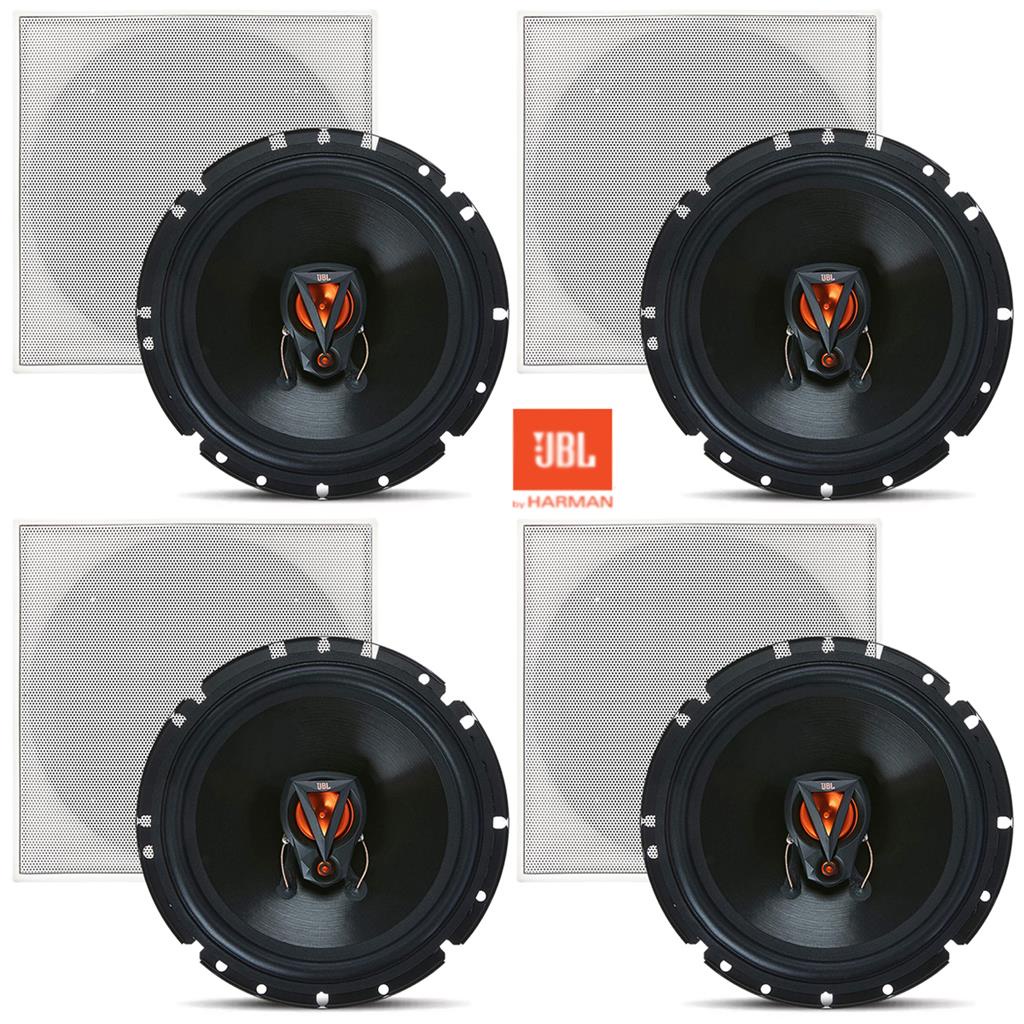 Kit 4 Caixa De Som Jbl Flex3 Arandela Quadrada Embutir 50rms