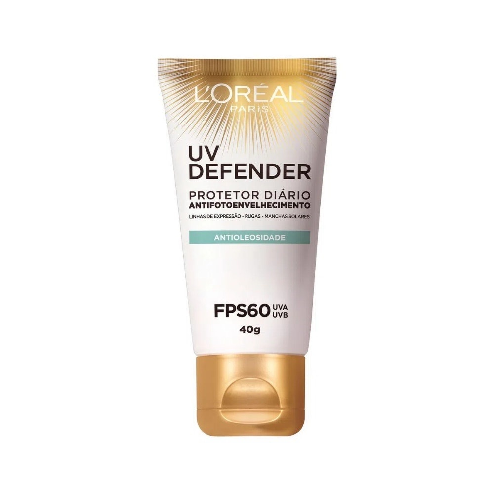 Protetor Solar Facial Antioleosidade L'Oréal Paris FPS60 Defender 40g