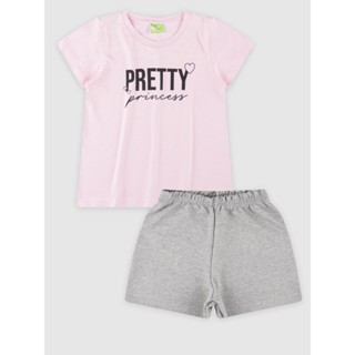 Conjunto Blusa e Shorts Infantil Menina/Feminino Verão