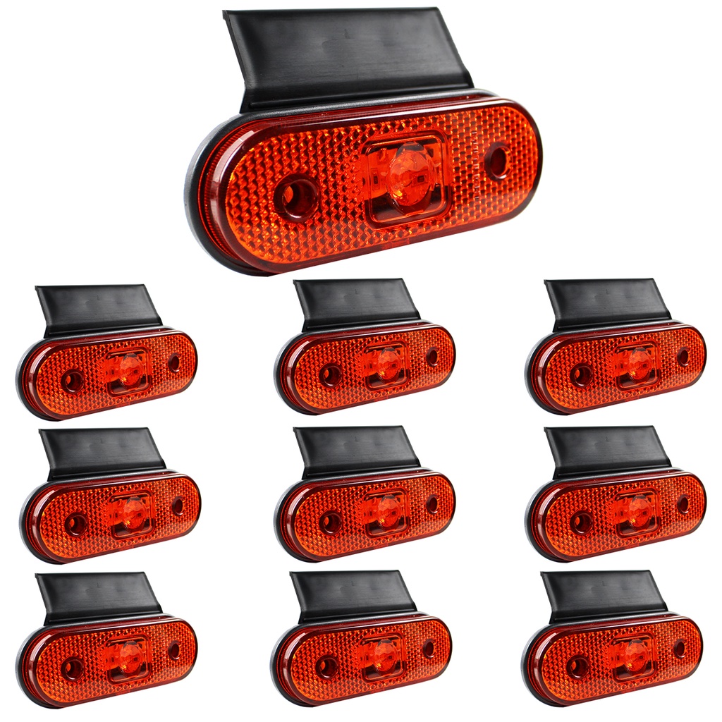 10 Lanterna Lateral Caminhão Carreta Facchini LED AM Suporte