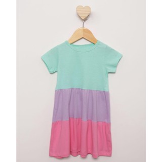 Vestido Bebê Manga Curta Três Marias Verde