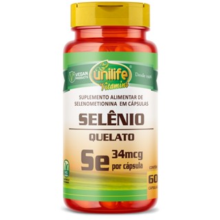 Selênio Quelato em cápsulas 500 mg Unilife