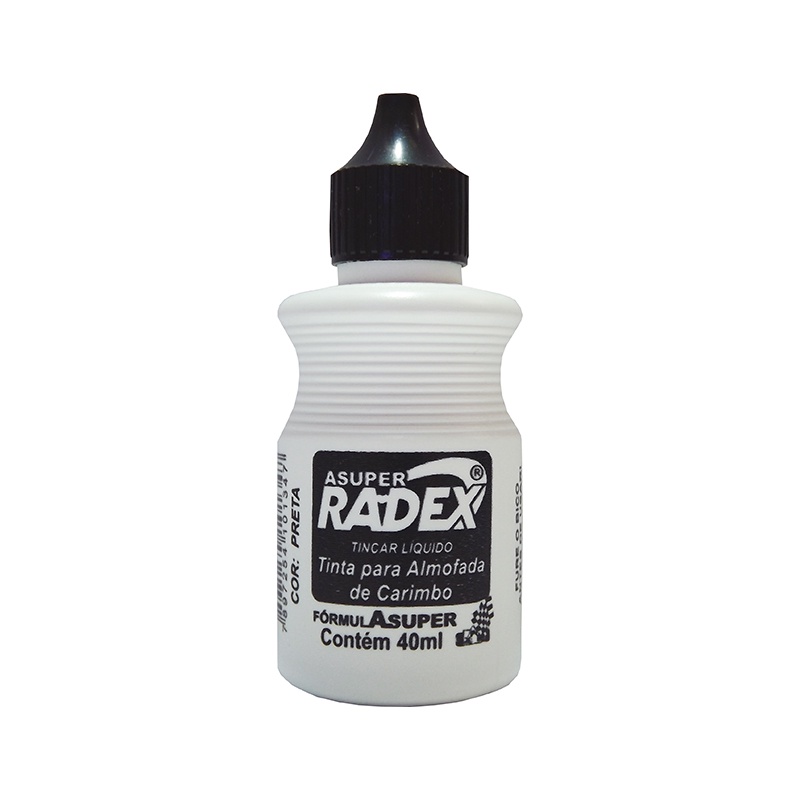 Tinta para carimbo 40ml Preto Radex - Stationery