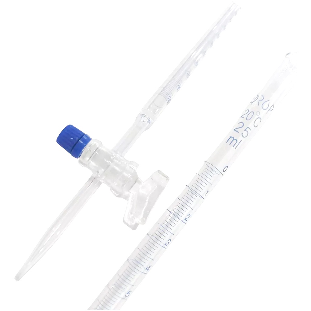 Bureta graduada vidro laboratório com torneira 100ml graduação 100 ml