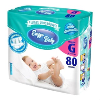 FRALDA ENZZO BABY G - 80 unidades em Oferta na Shopee