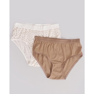 Kit 2 Calcinhas Feminina Alta Bege Marrom