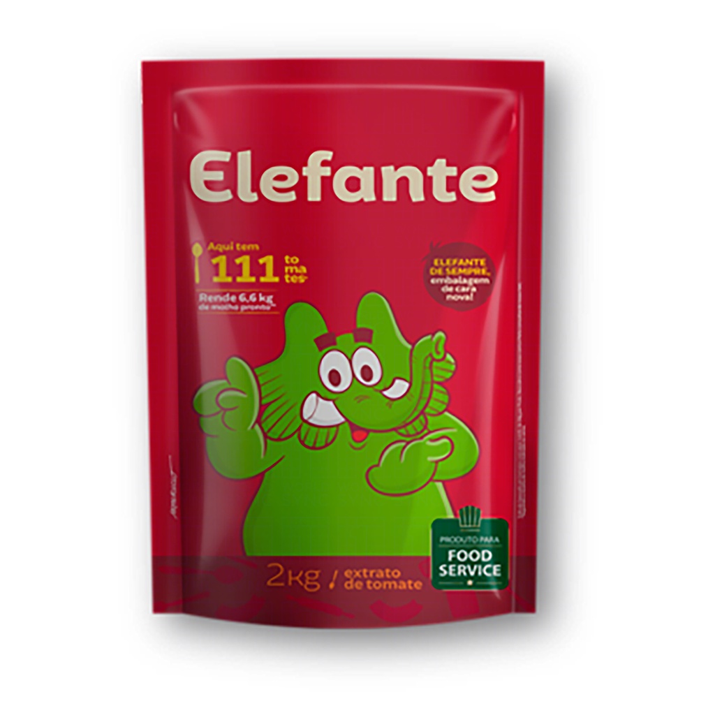 Extrato de Tomate Sachê Elefante 2kg