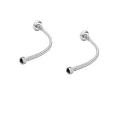 Kit 2 Engates Mangueira Flexível Trançado Aço Inox 60cm Par