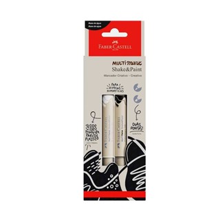 Pincel marcador permanente Multimark Preto e Branco 2 Cores MM/ES2PBSP Faber-Castell