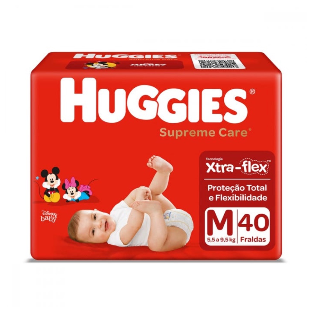 Fralda Huggies Supreme Mega 40Un M Fralda Huggies Supreme Mega 40Un M