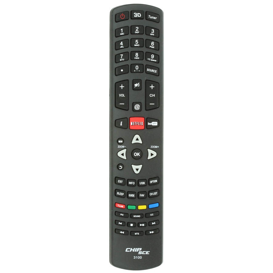 Controle Remoto De Tv Led Smart 3d Rc3100l03 Alta Qualidade