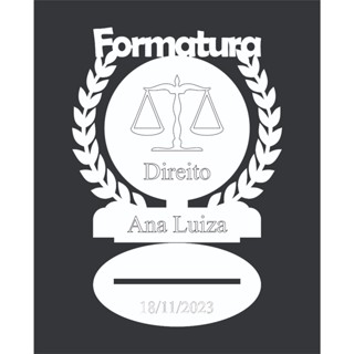 Kit 10 Lembrancinhas Troféu Formatura Cursos Personalizado